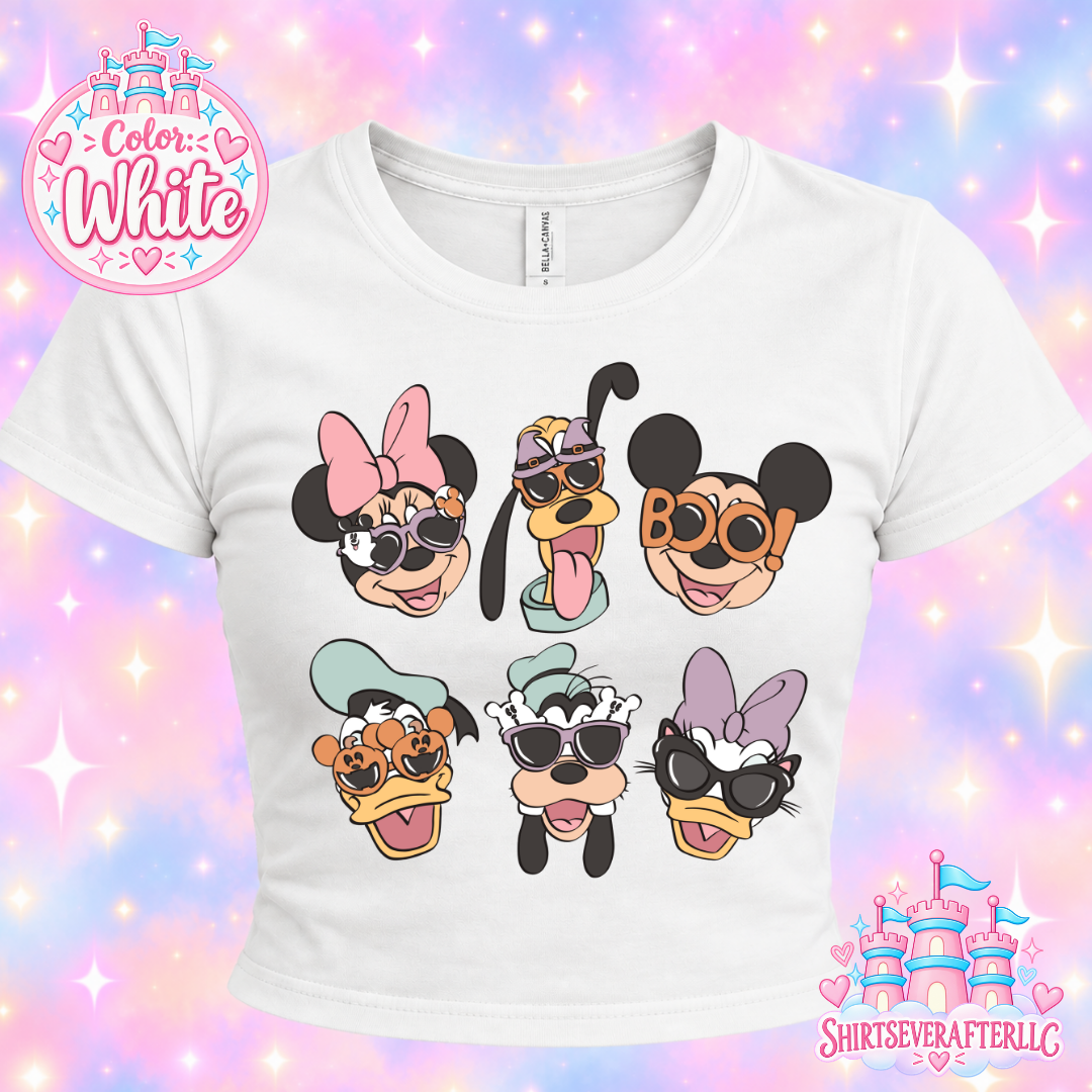 Halloween Mouse Sunglasses Baby Tee