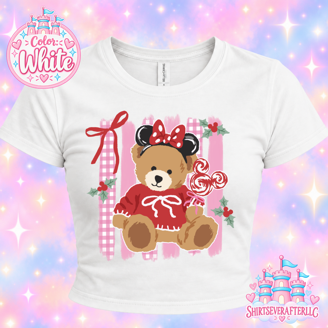 Christmas Mouse Teddy Bear Baby Tee