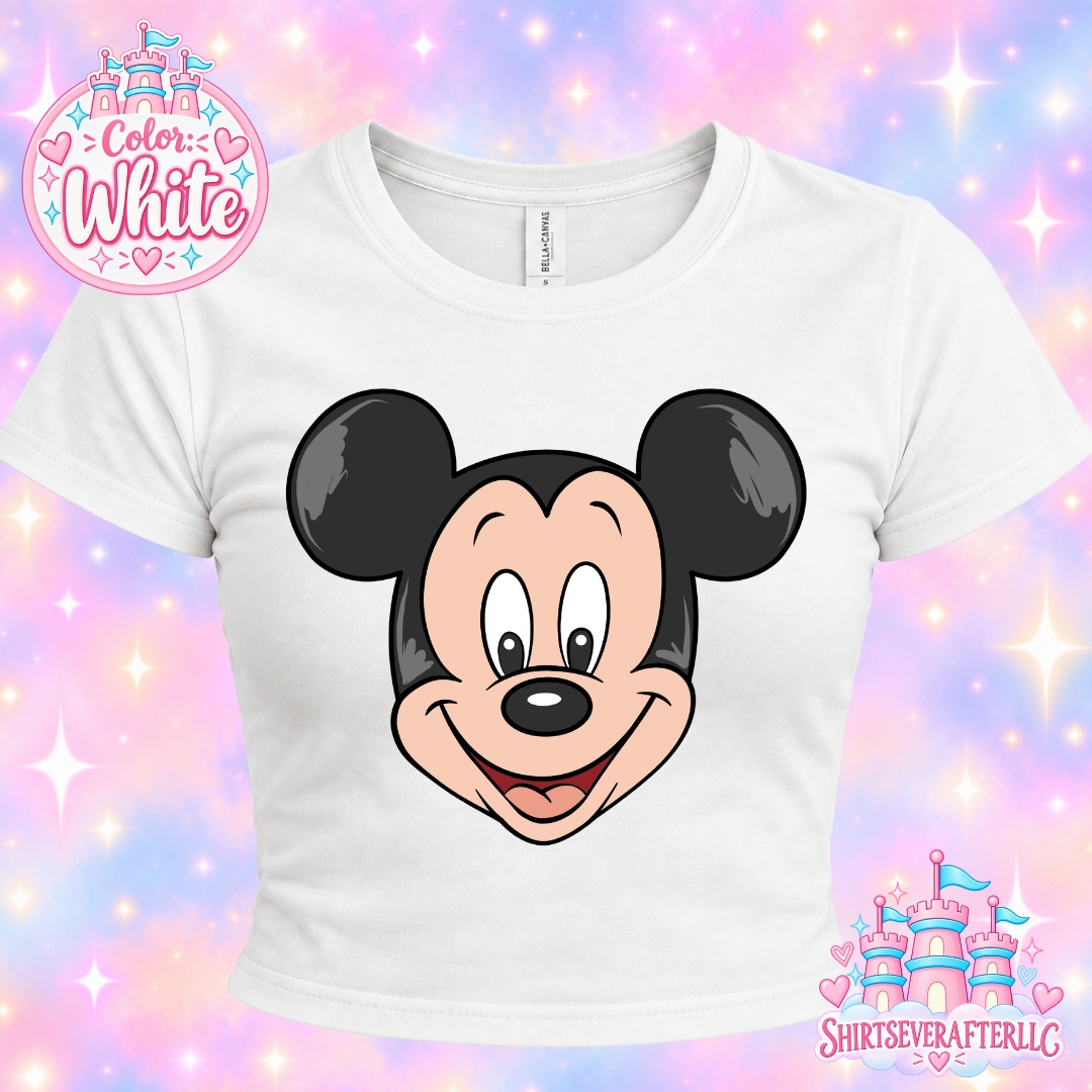 Big Face Mouse Baby Tee