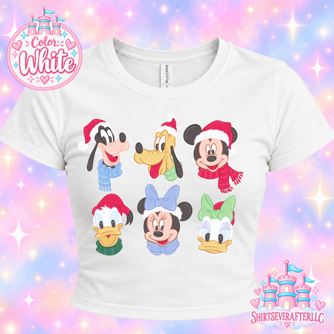 Mouse Friends Christmas Baby Tee