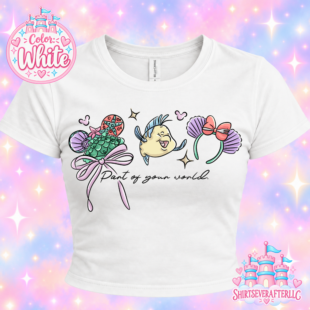 Mermaid Headband Baby Tee